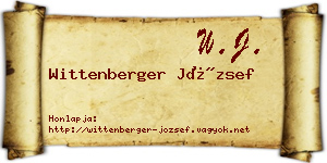 Wittenberger József névjegykártya